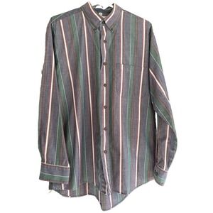 Vintage 90's  Van Heusen Button Down Tailored Shirt Size L Hipster